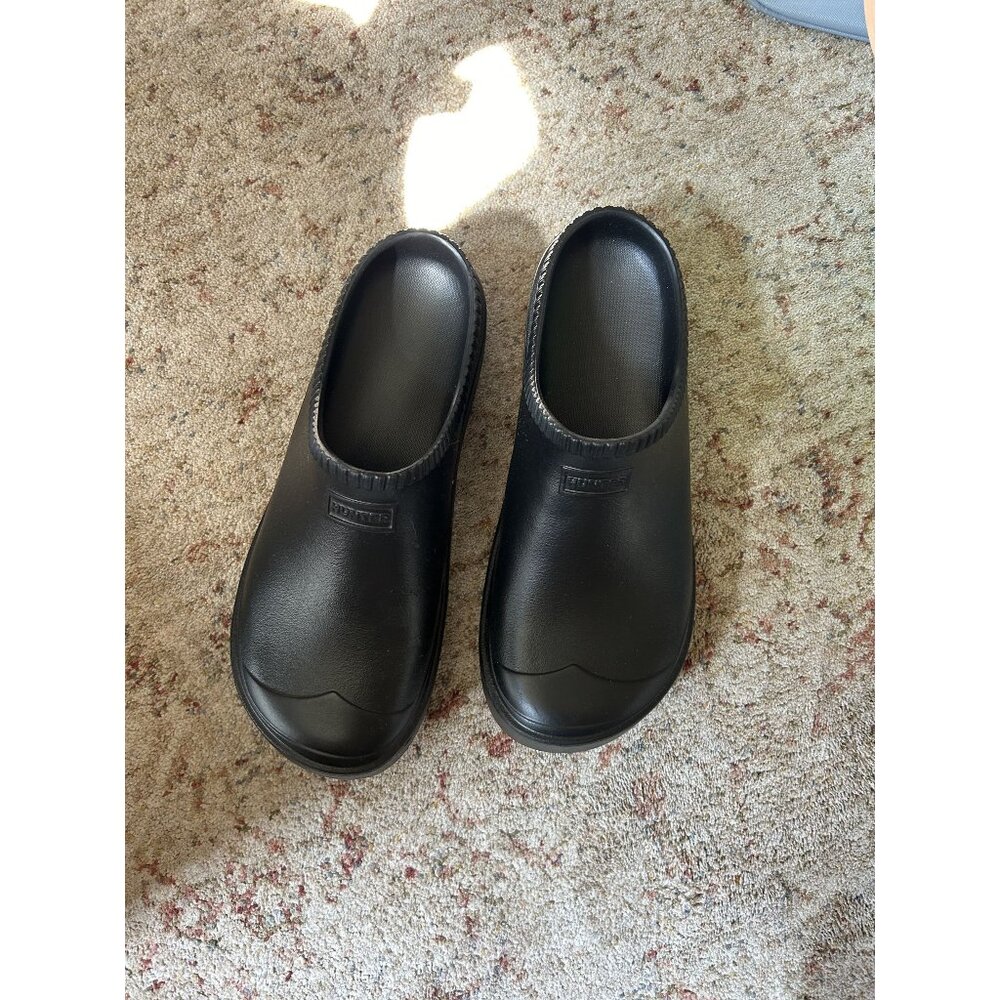 HUNTER IN OUT BLOOM ALGAE FOAM CLOG SLIDES BLACK WOMAN'S 8 US/ 6 UK